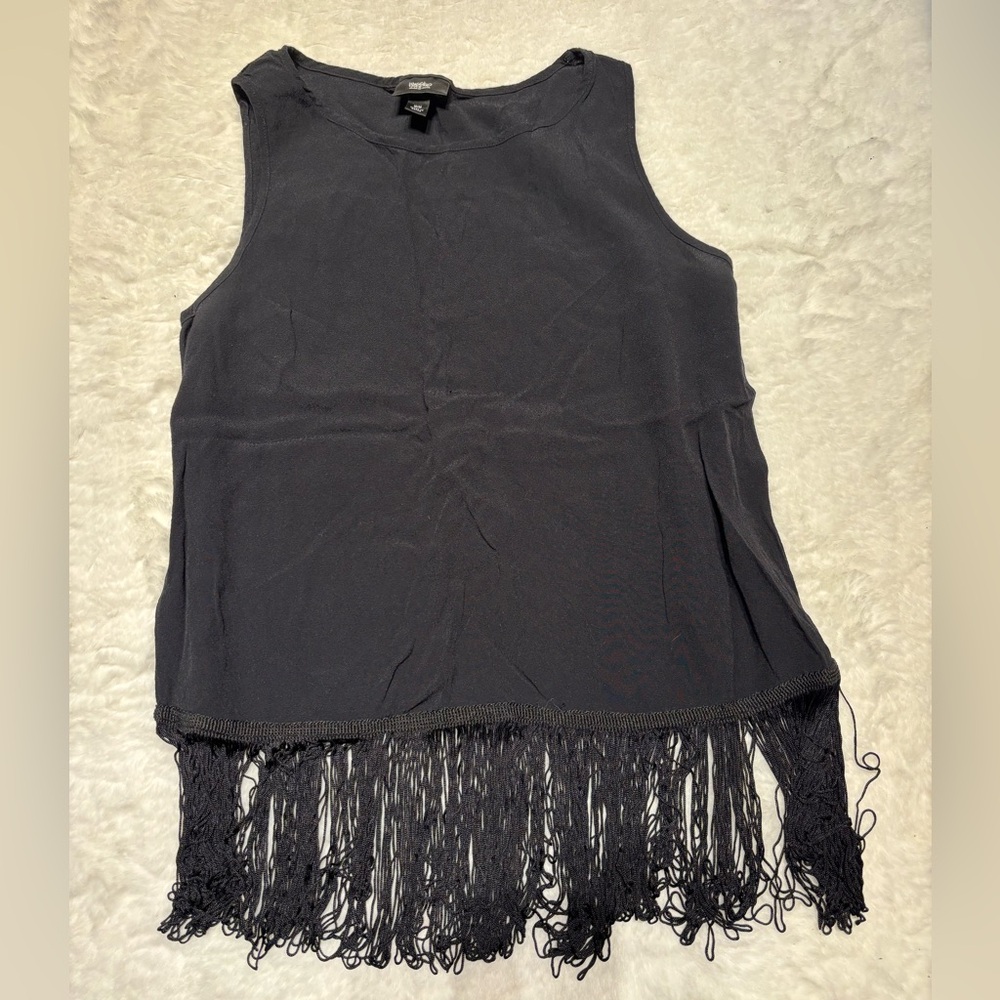 Mossimo Supply Co. Black Fringe Tank Top